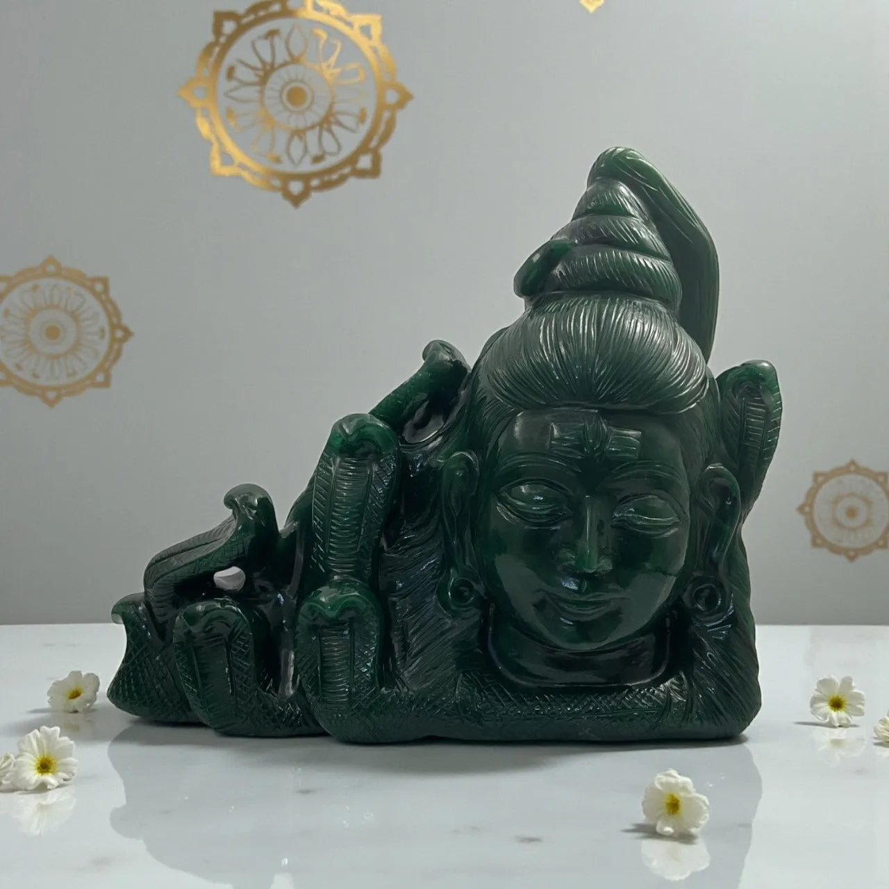 Green jade Shiva