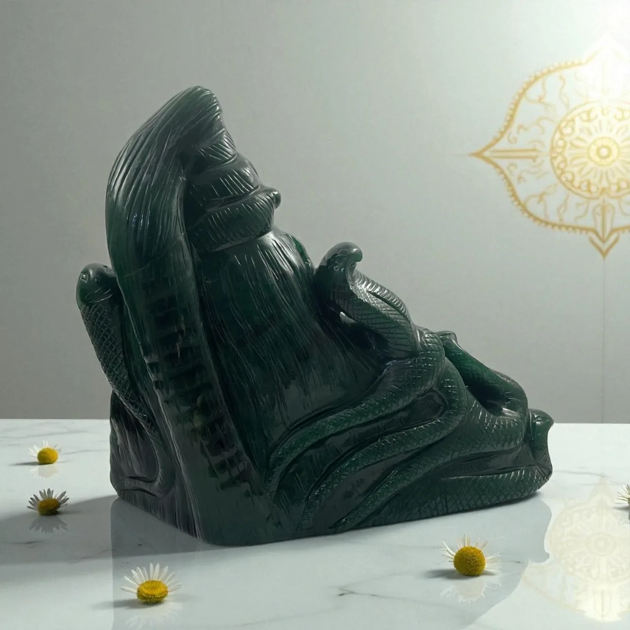Green jade Shiva