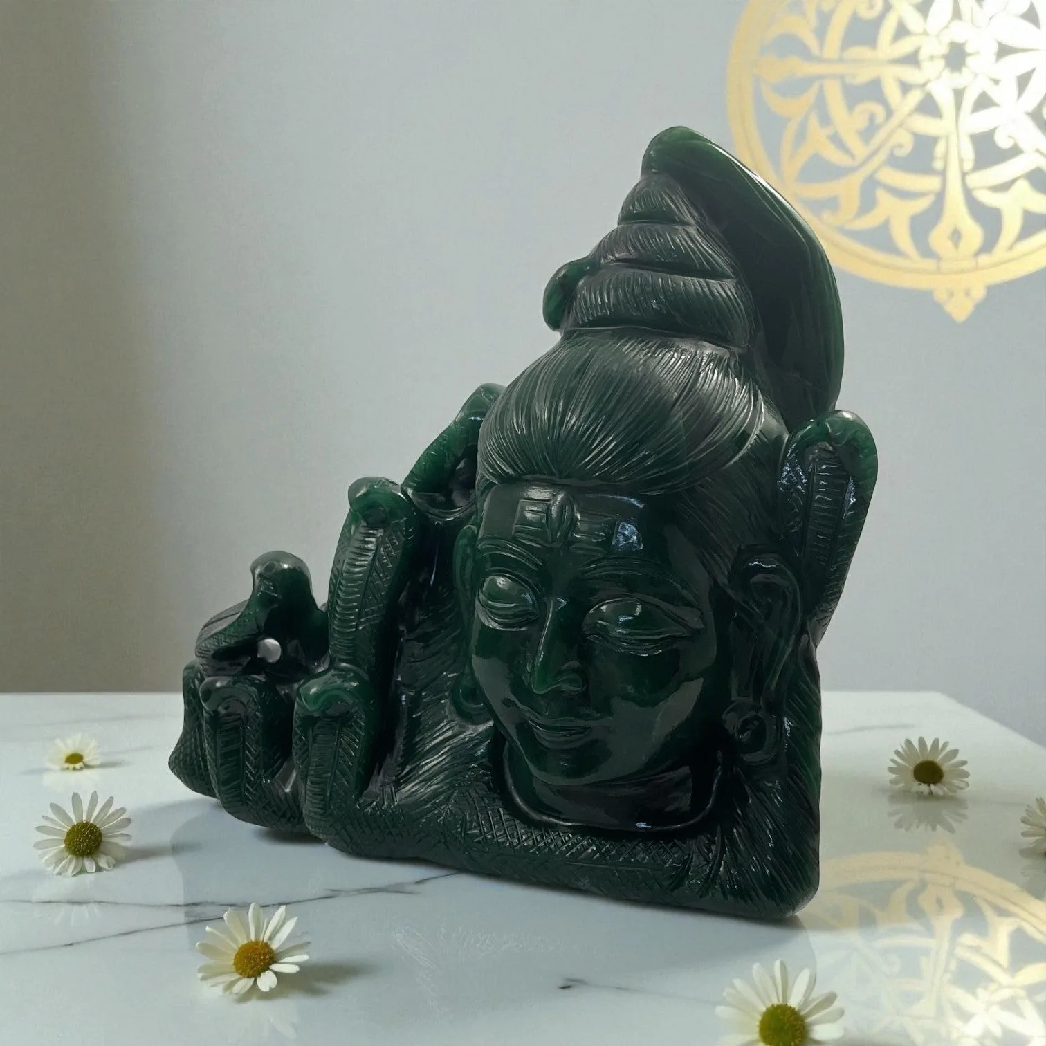 Green jade Shiva