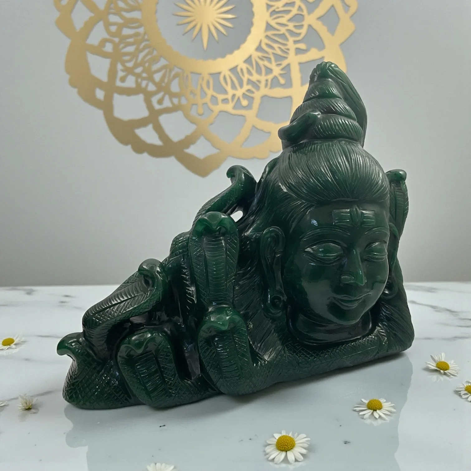 Green jade Shiva