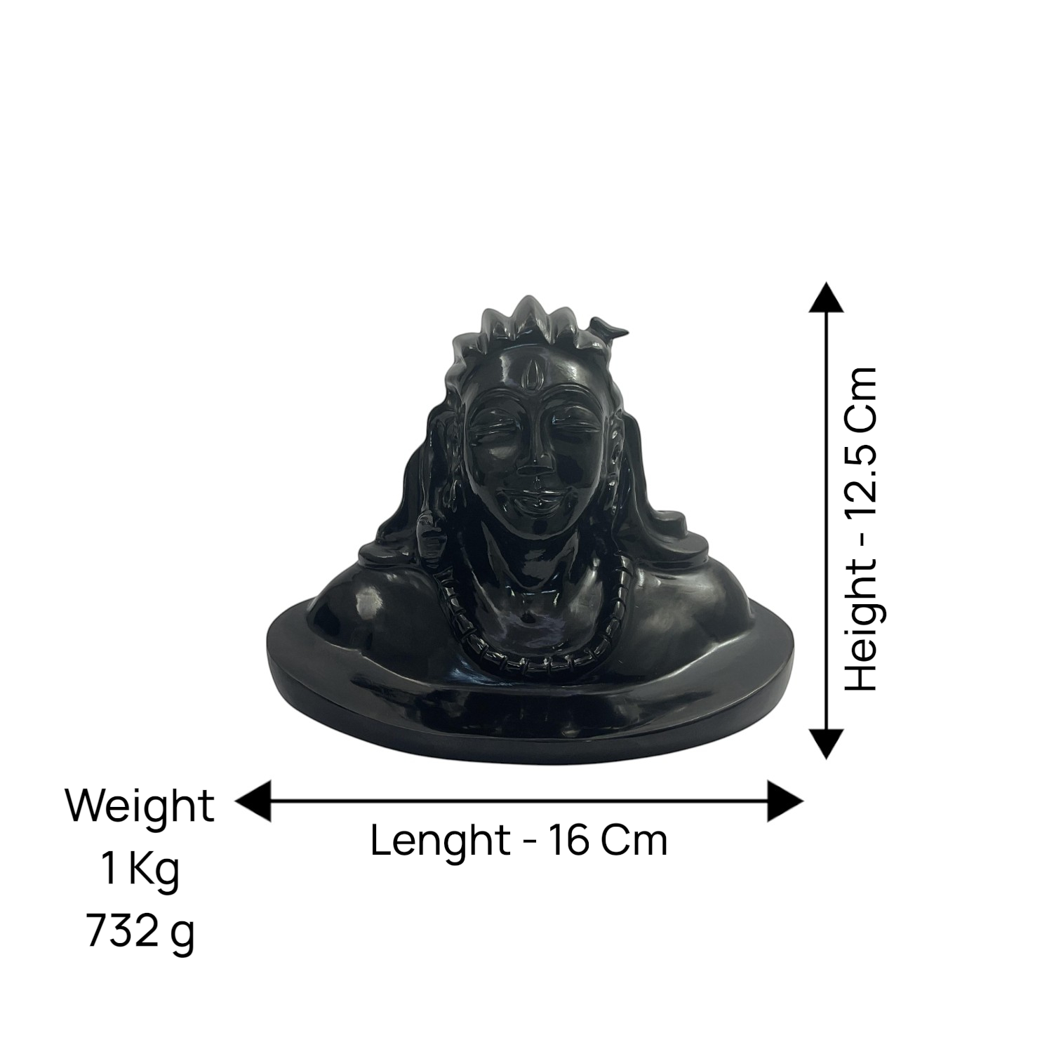 Black Obsidian Shiva