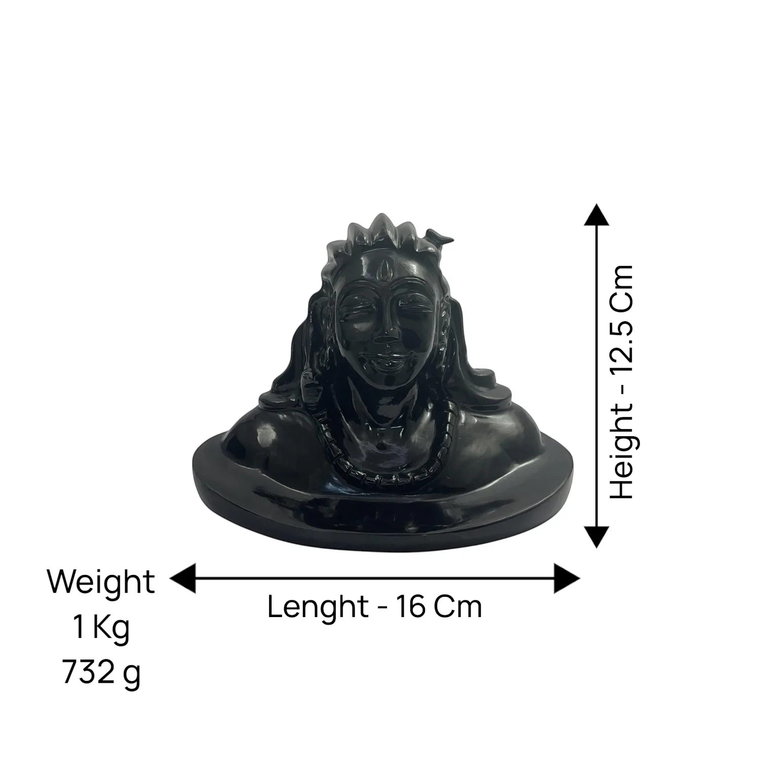 Black Obsidian Shiva
