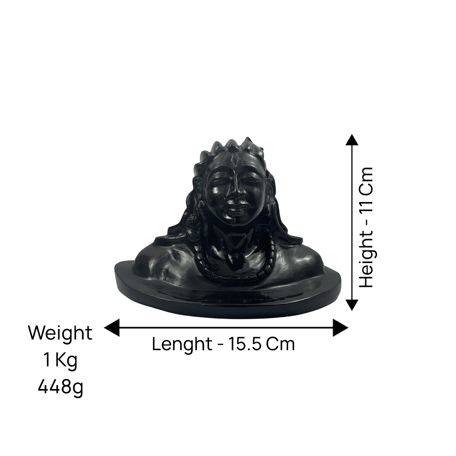 Black Obsidian Shiva