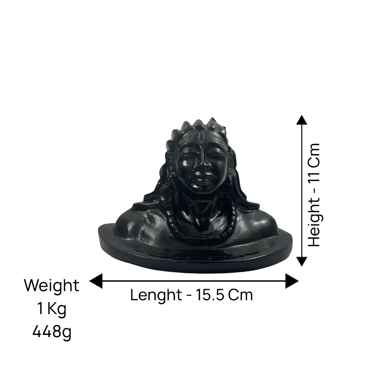 Black Obsidian Shiva