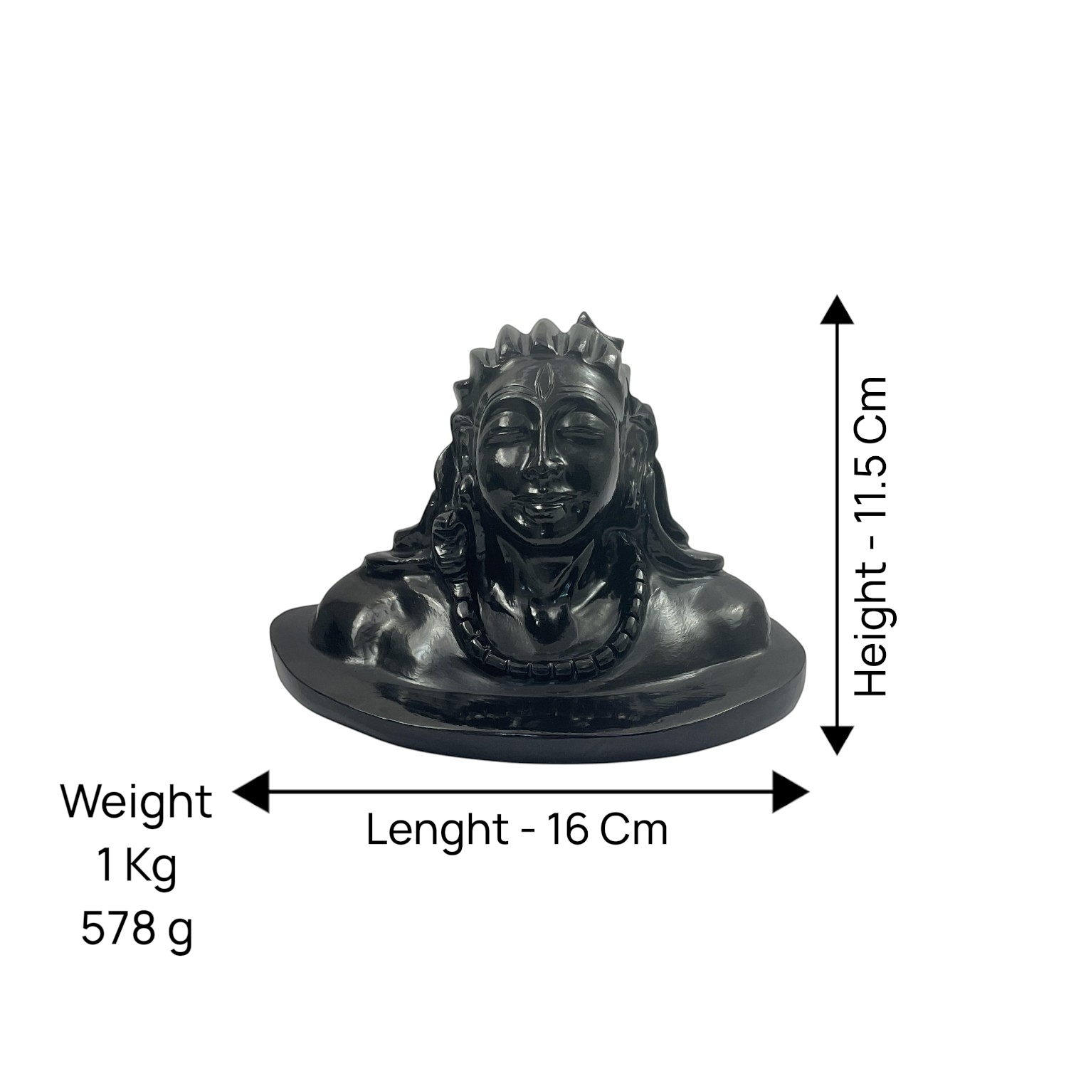 Black Obsidian Shiva