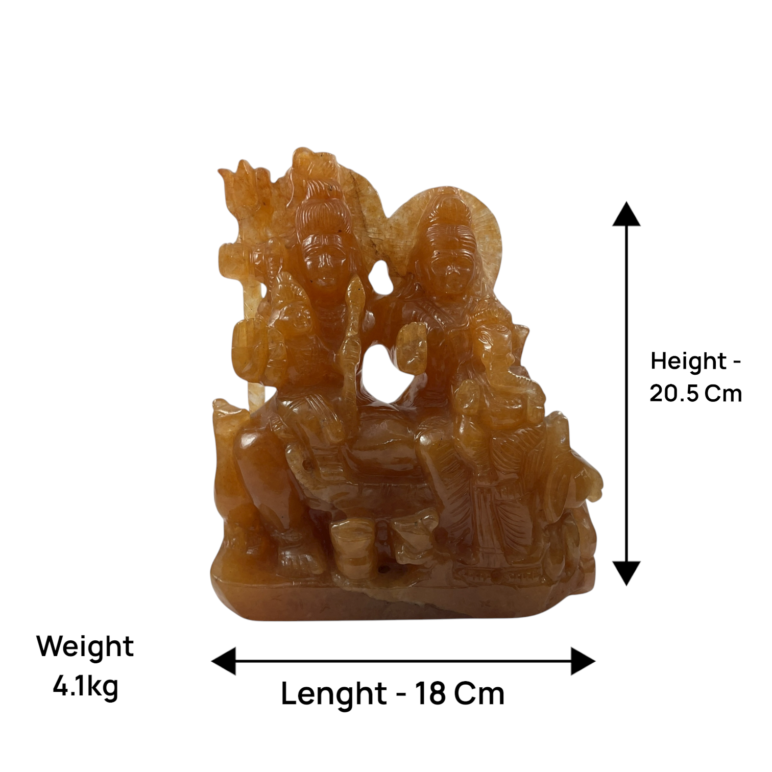 Yellow Fluorite Shiva with Family