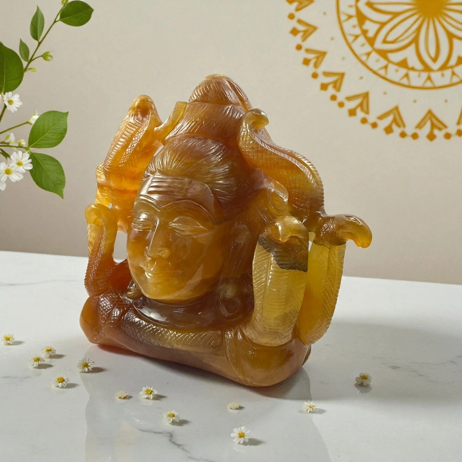 Yellow Fluorite shiva
