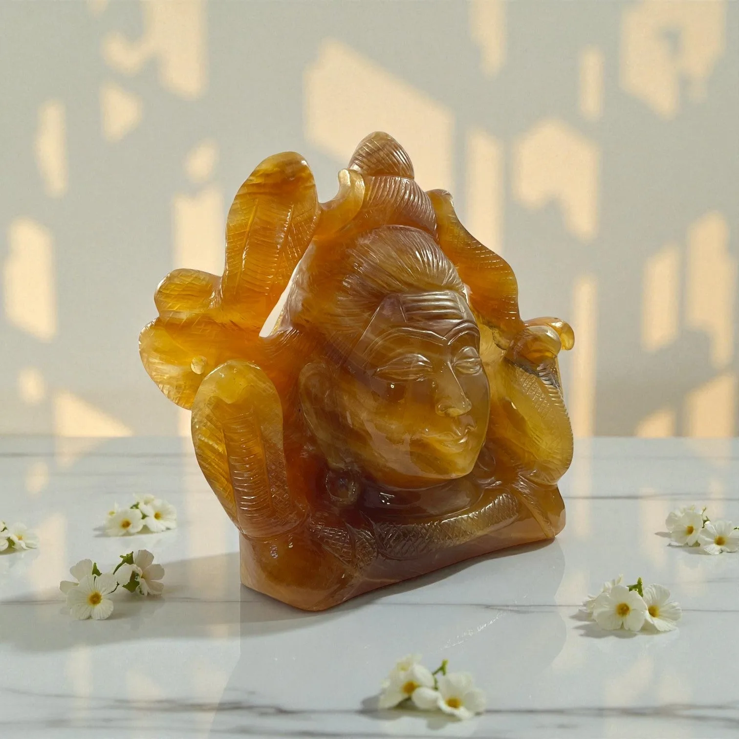 Yellow Fluorite shiva