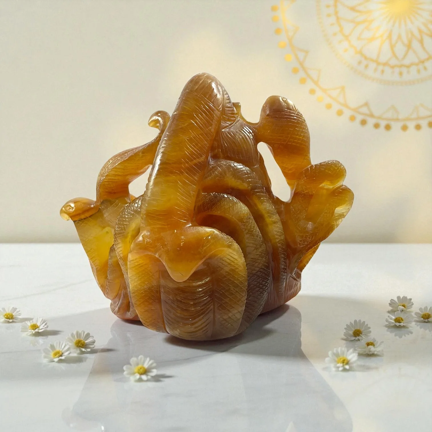 Yellow Fluorite shiva