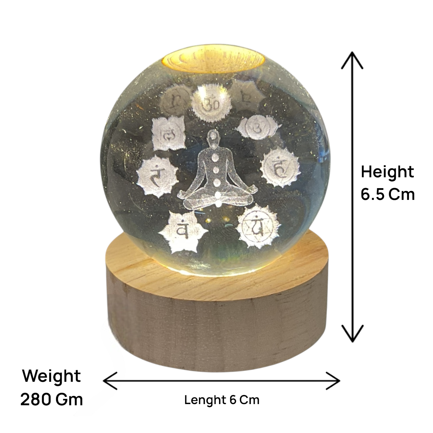 Seven Chakra 3D Lamp