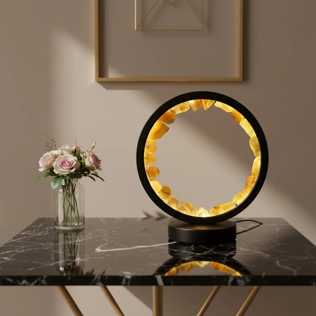 Yellow Fluoride Crystal LED Lamp