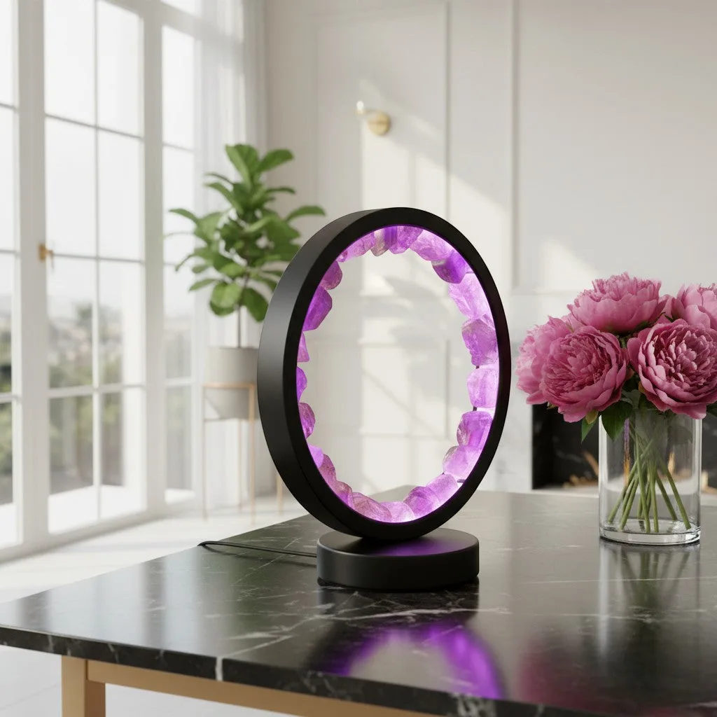 Amethyst Crystal LED Lamp