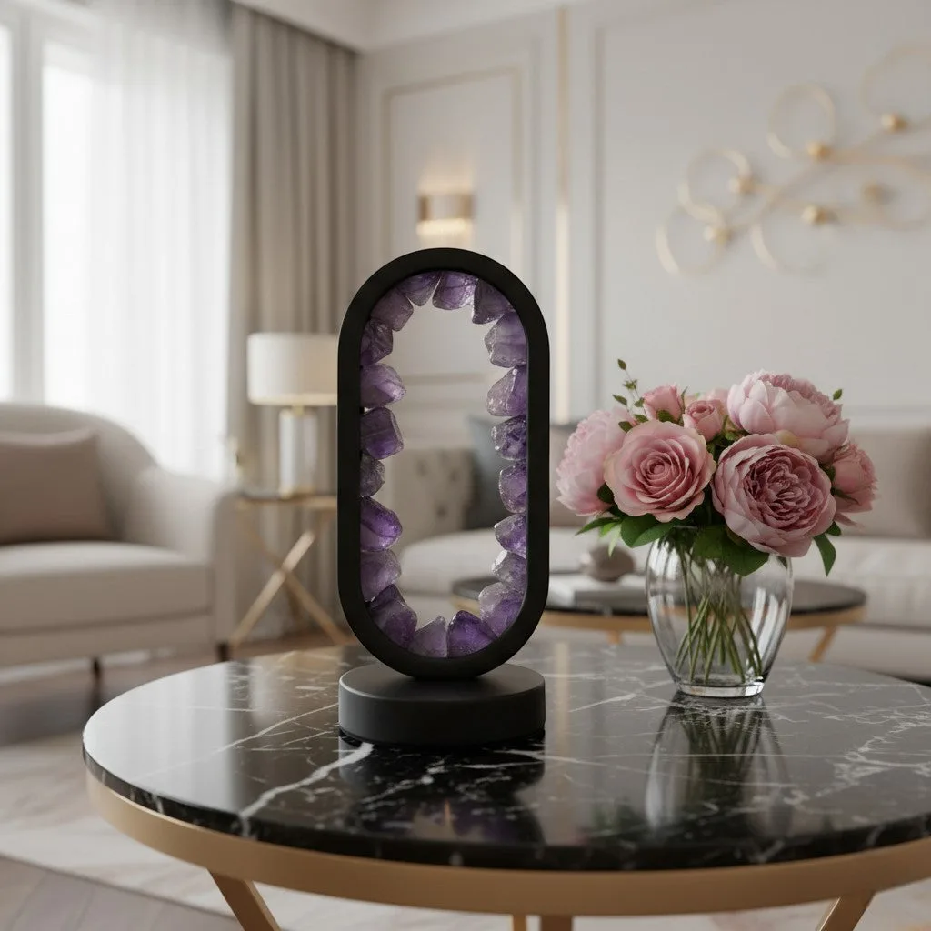 Amethyst Crystal LED Lamp