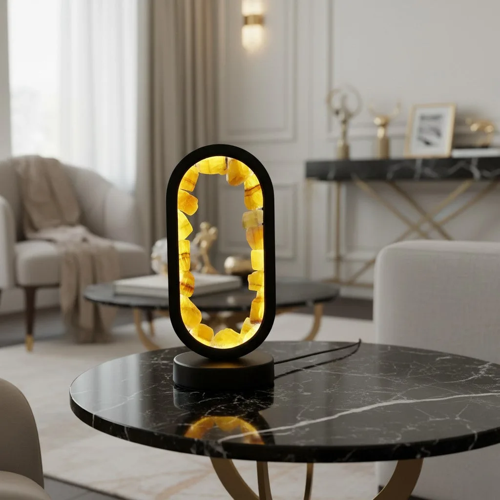 Yellow Fluoride Crystal LED Lamp