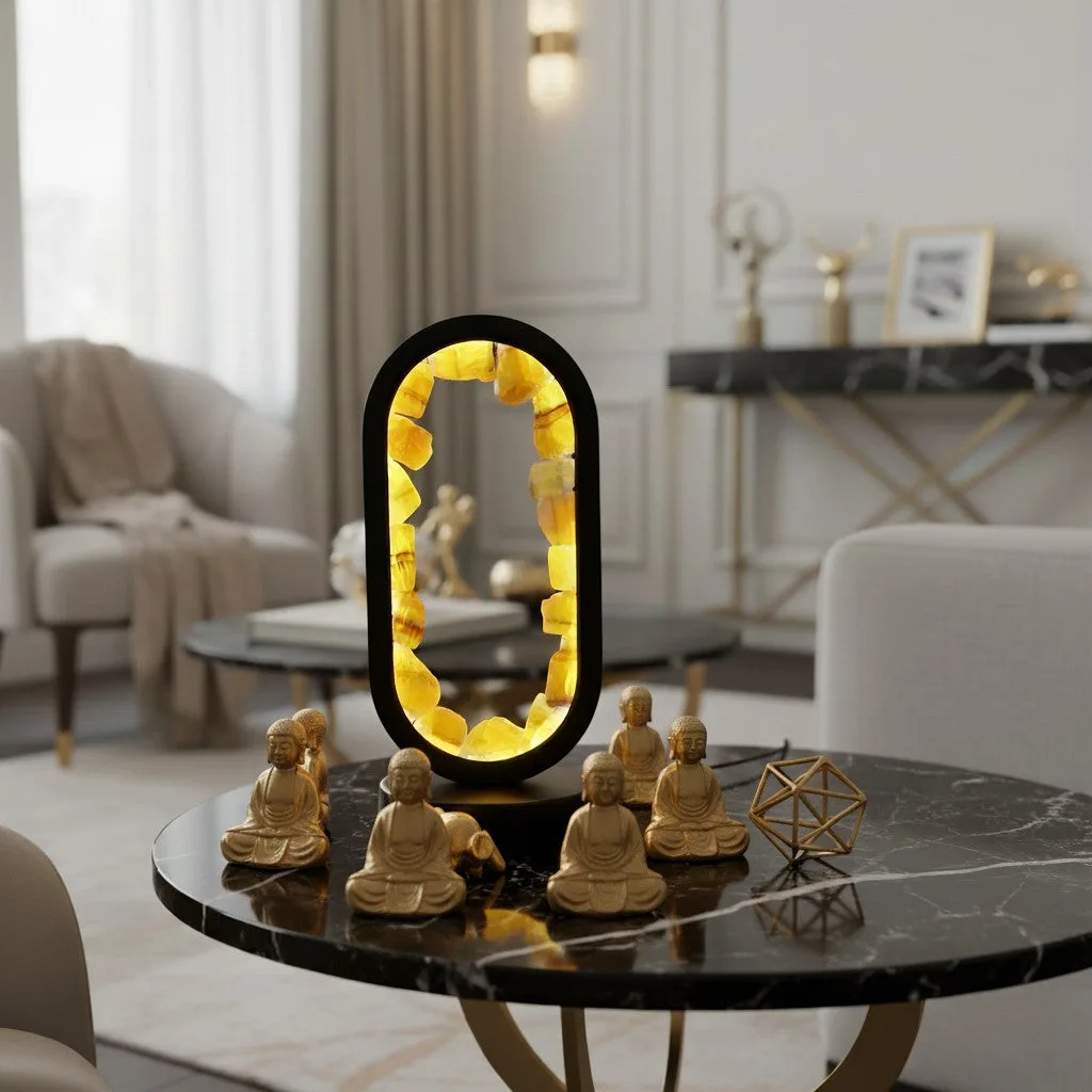 Yellow Fluoride Crystal LED Lamp