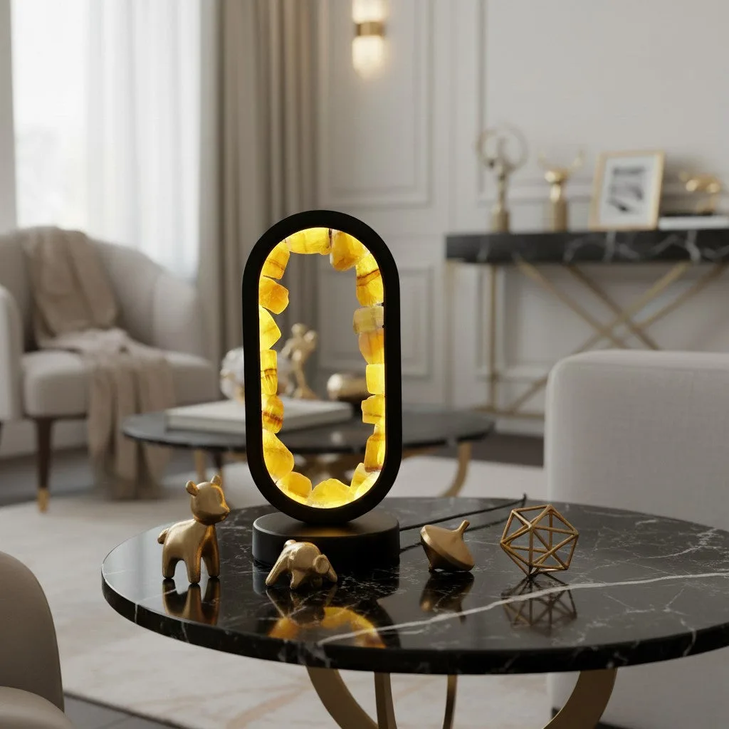 Yellow Fluoride Crystal LED Lamp