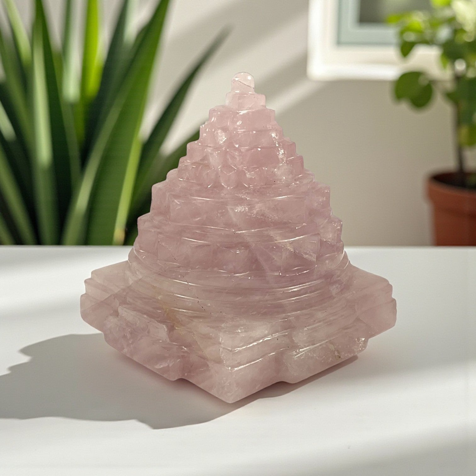 Rose Quartz Shri Yantra