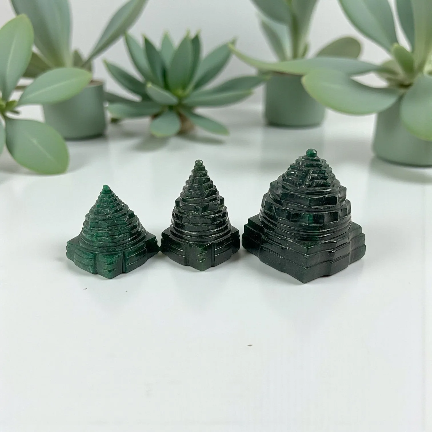 Green Aventurine Shri Yantra ( small)
