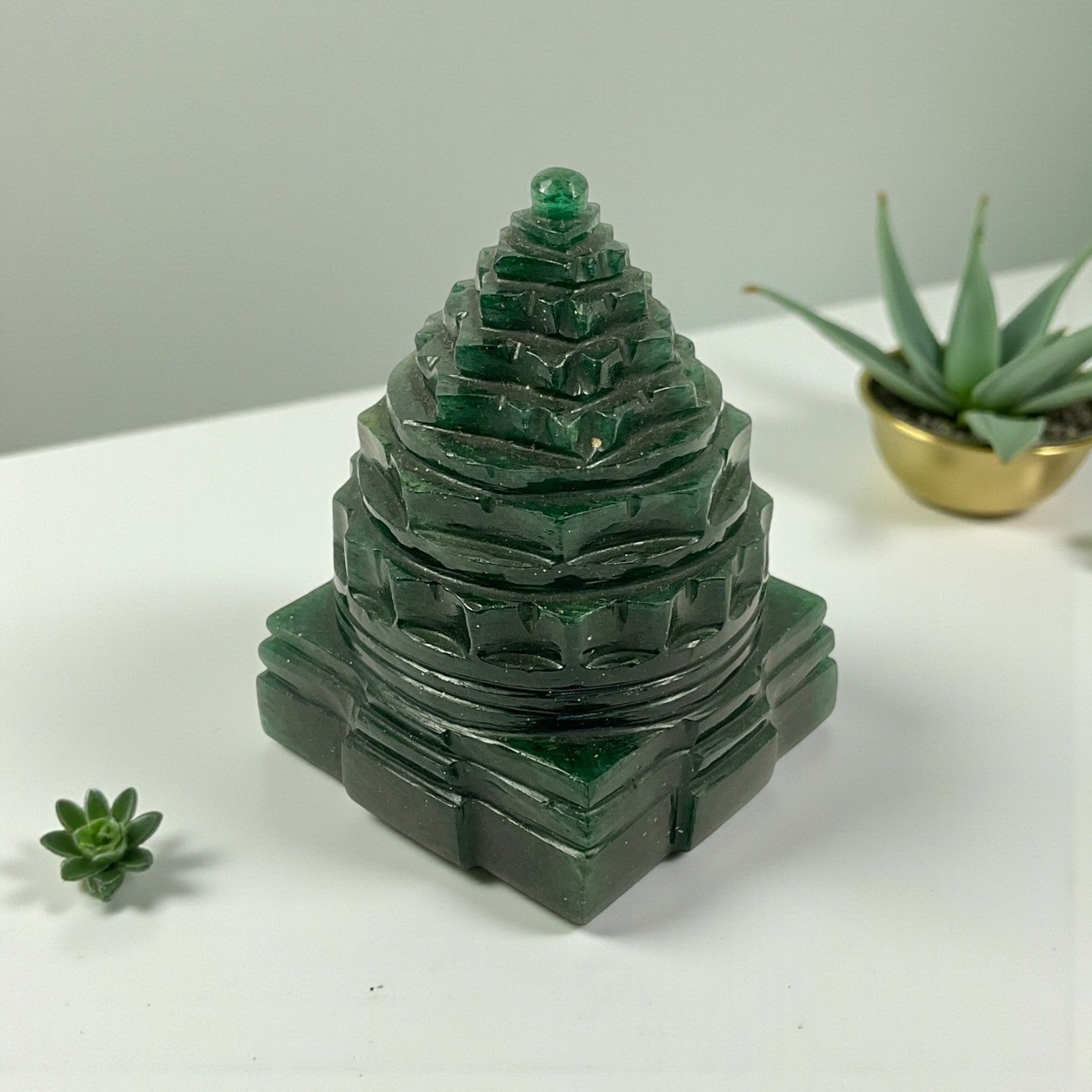 Green Aventurine Shri Yantra ( small)