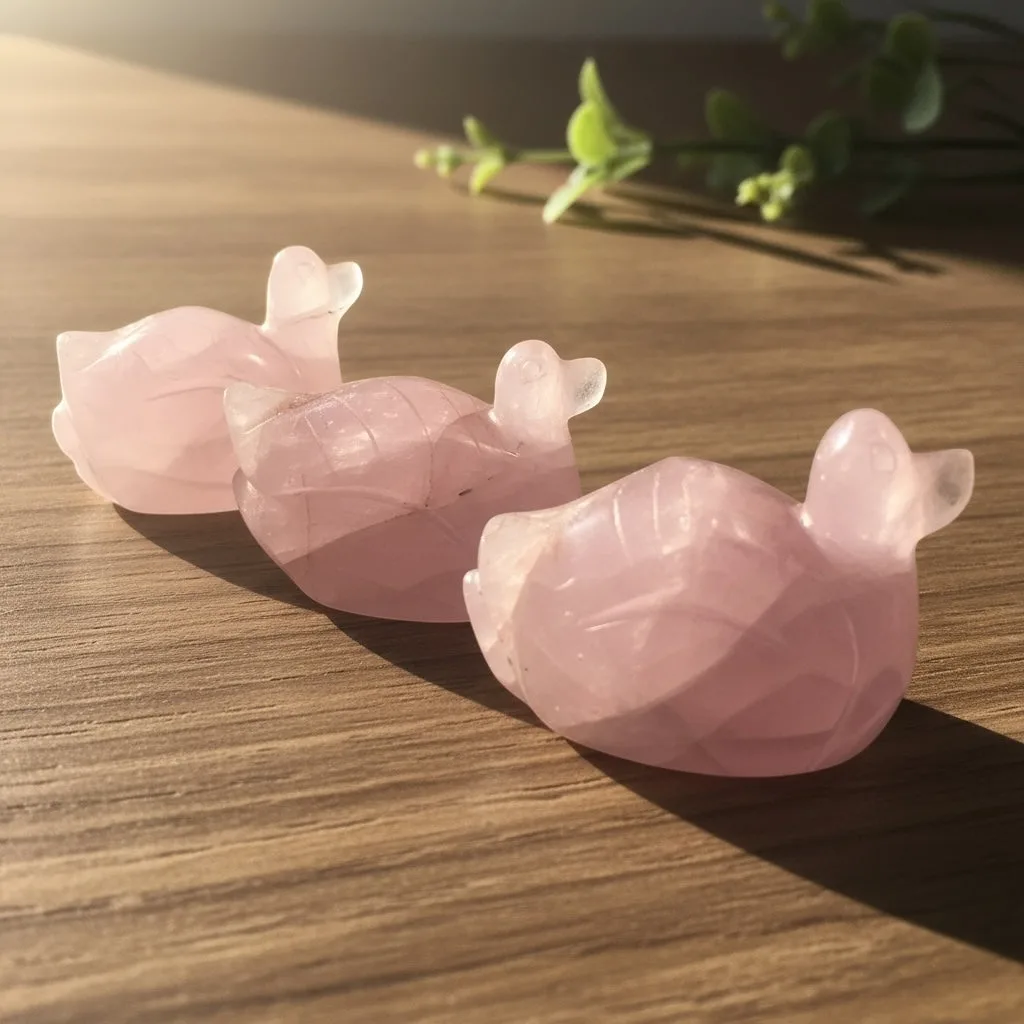 Rose Quartz Ducks