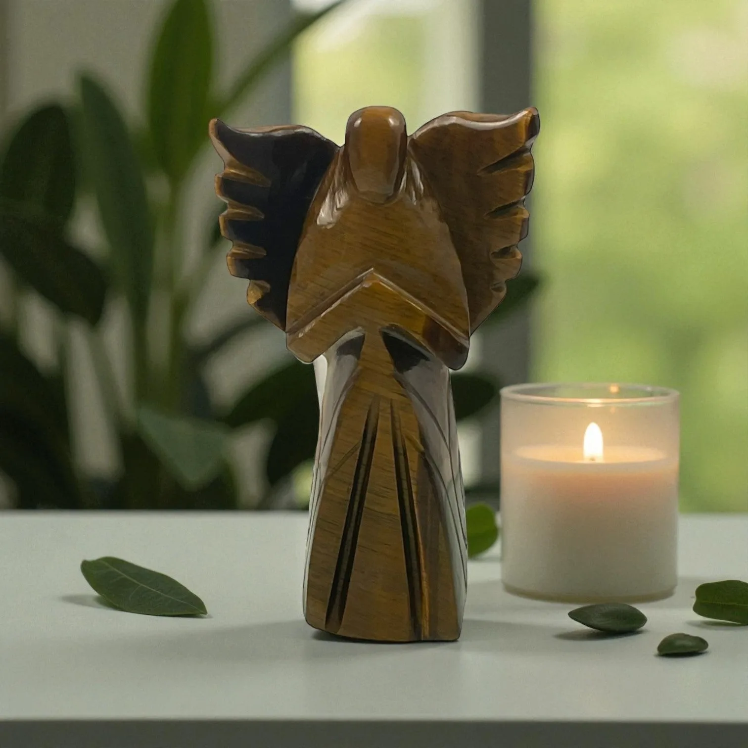 Tiger Eye Angel Statue