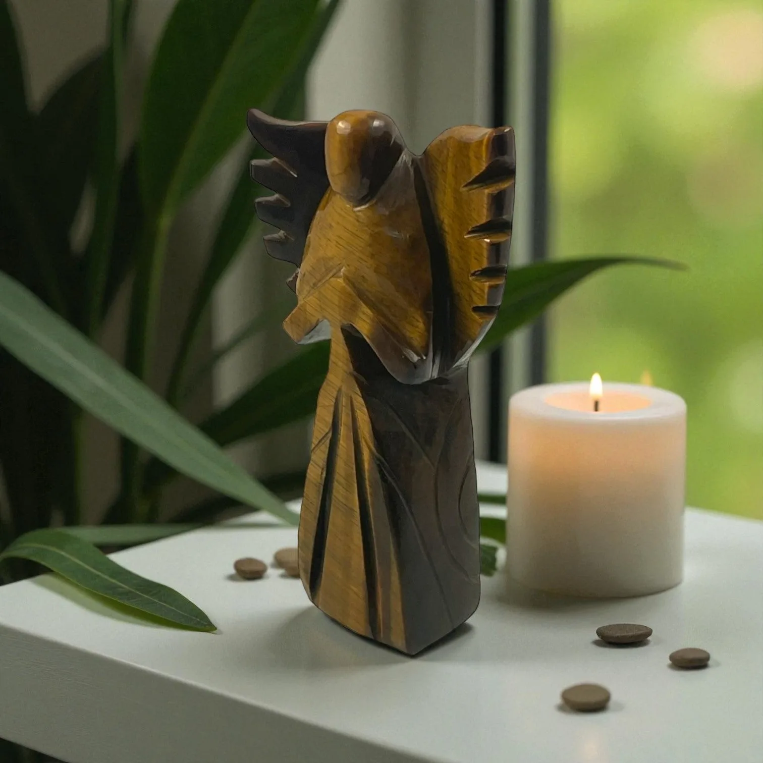 Tiger Eye Angel Statue