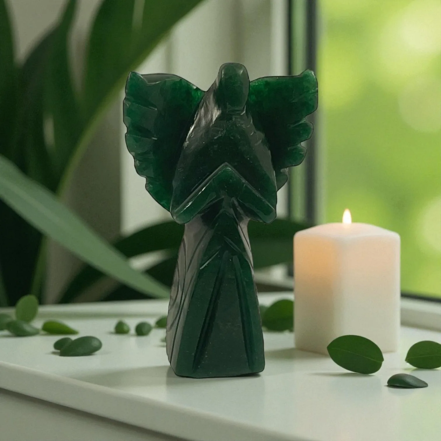 Green Aventurine Angel Statue