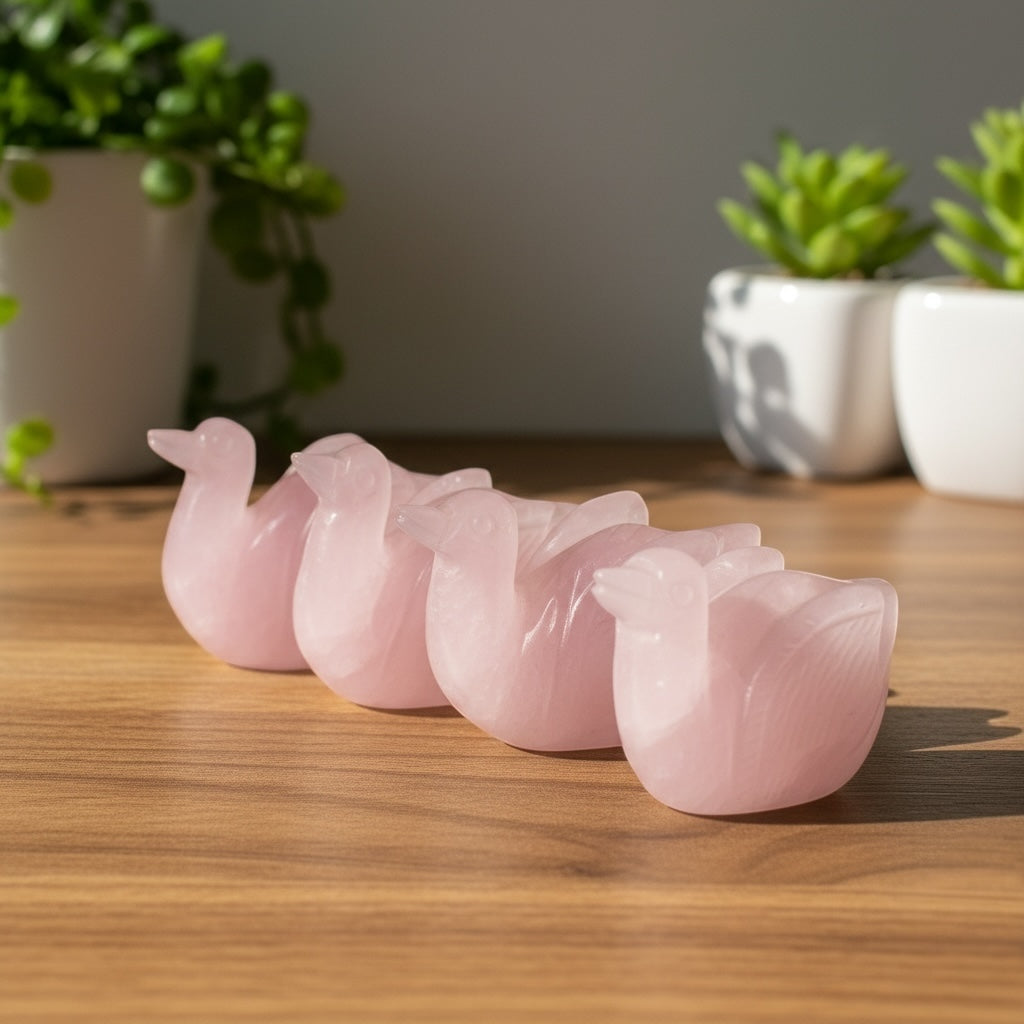 Rose Quartz Ducks