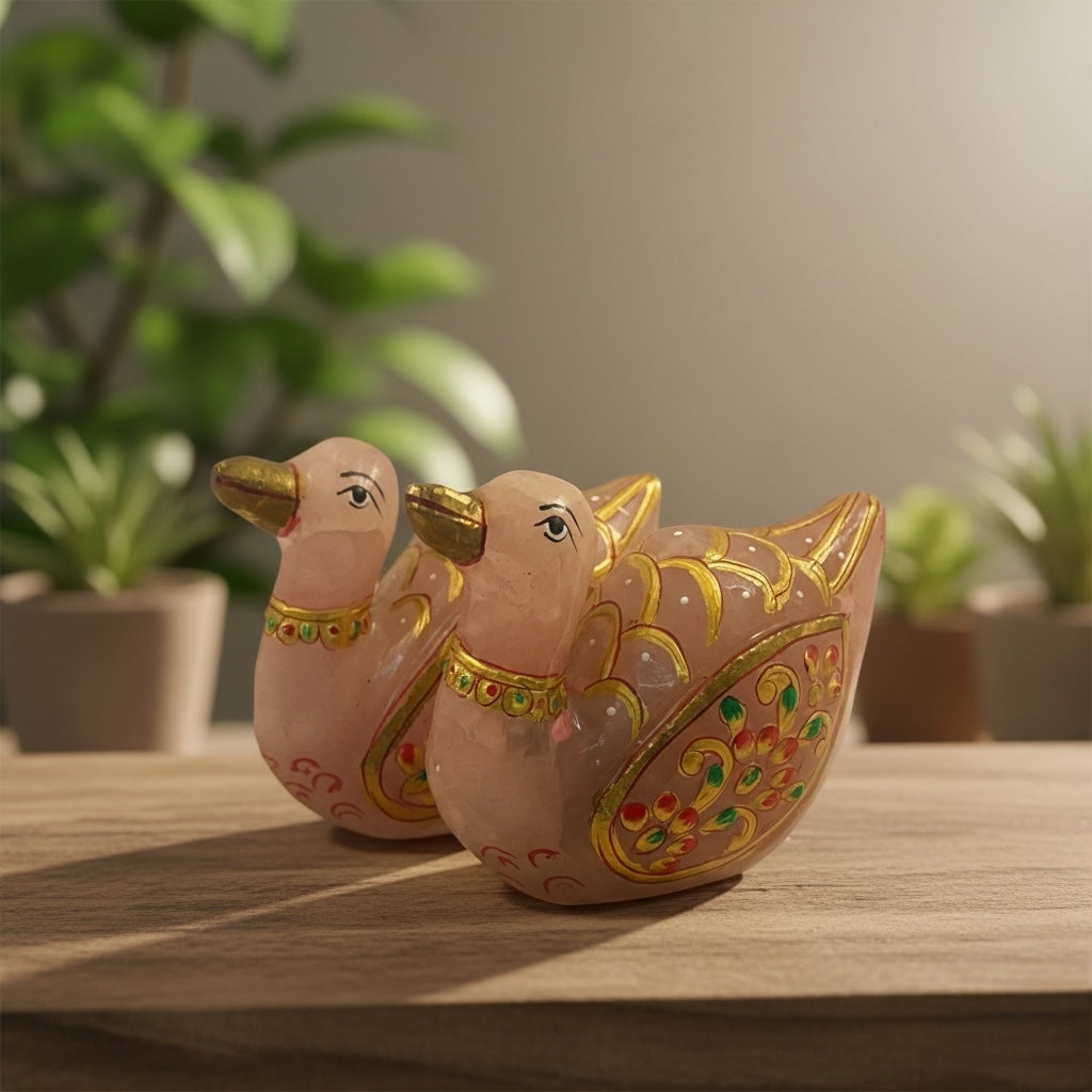 Rose Quartz Printed Ducks