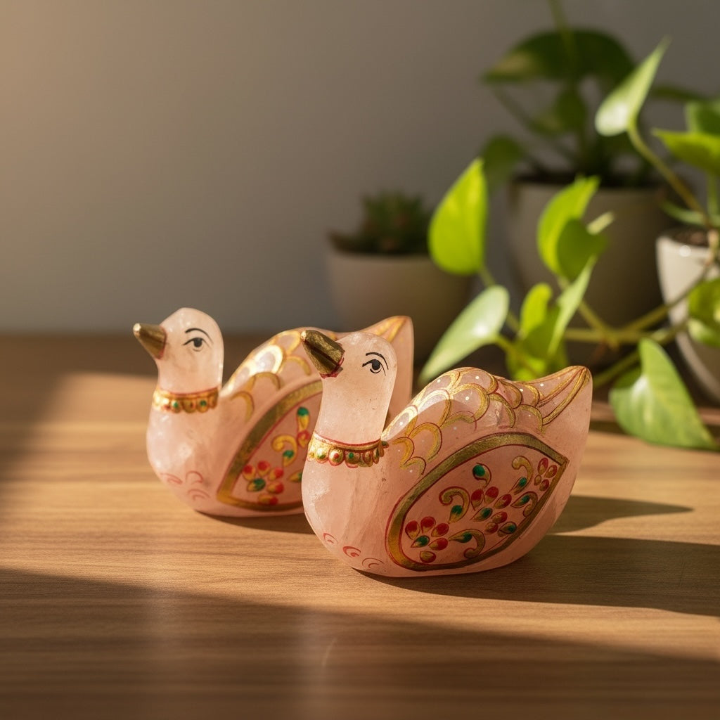 Rose Quartz Printed Ducks