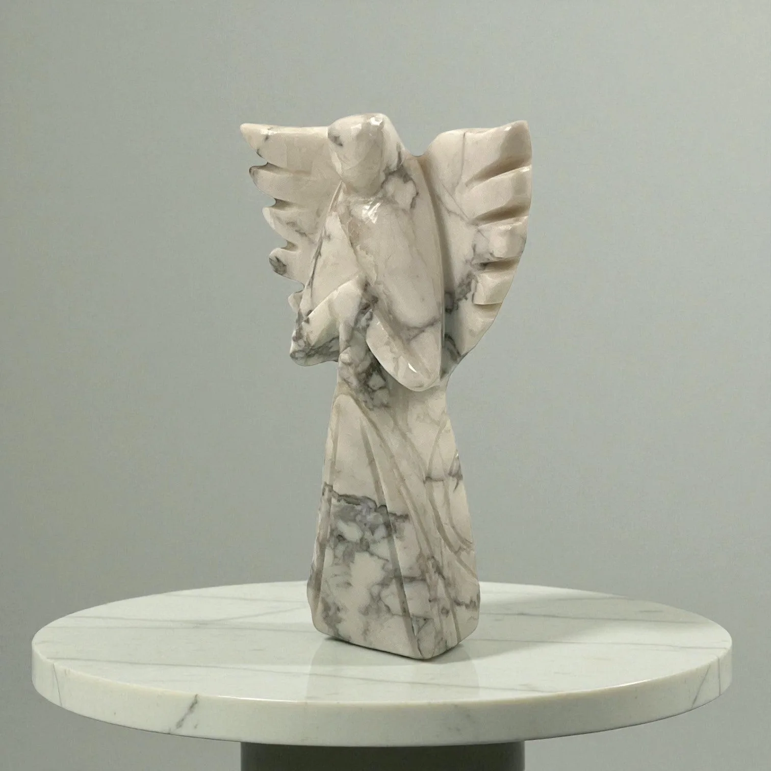 Howlite Angel Statue