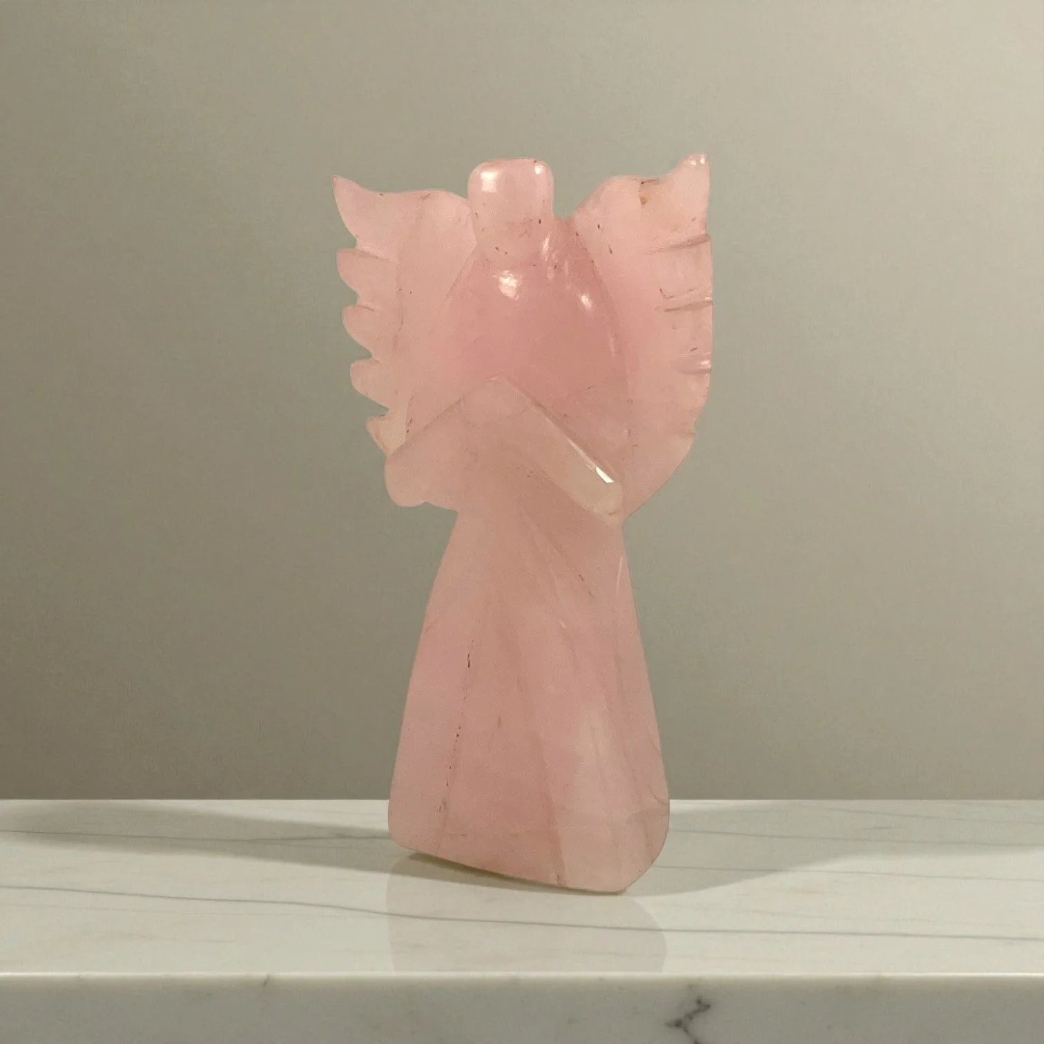 Rose Quartz Angel Statue