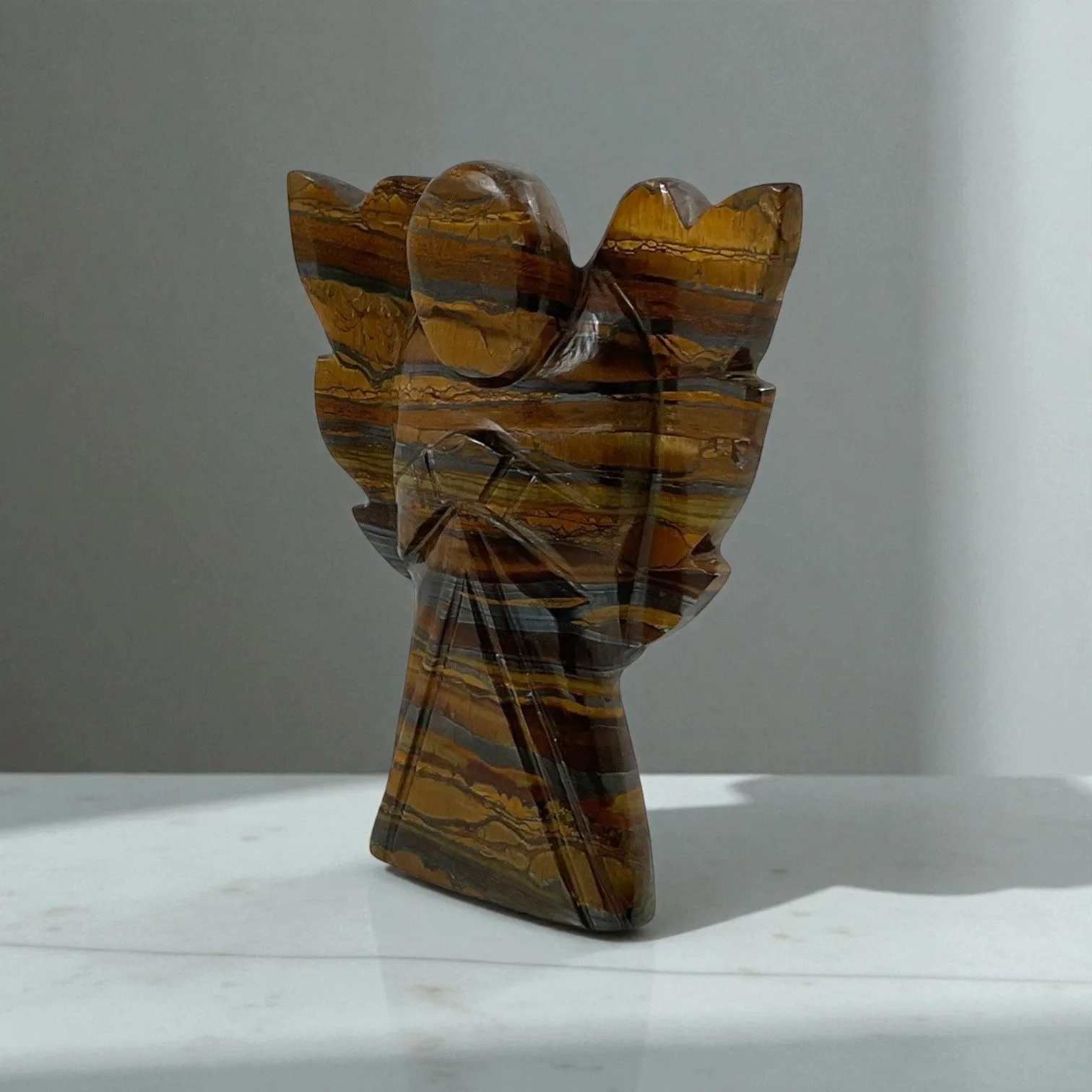 Tiger Eye Angel Statue