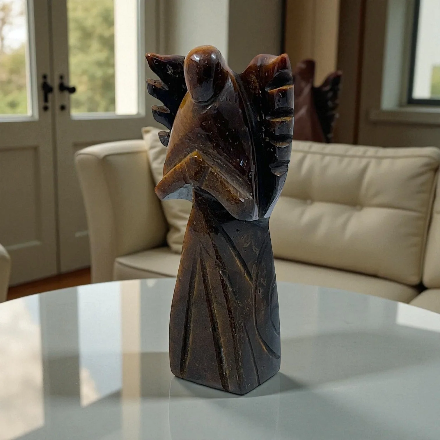 Tiger Eye Angel Statue
