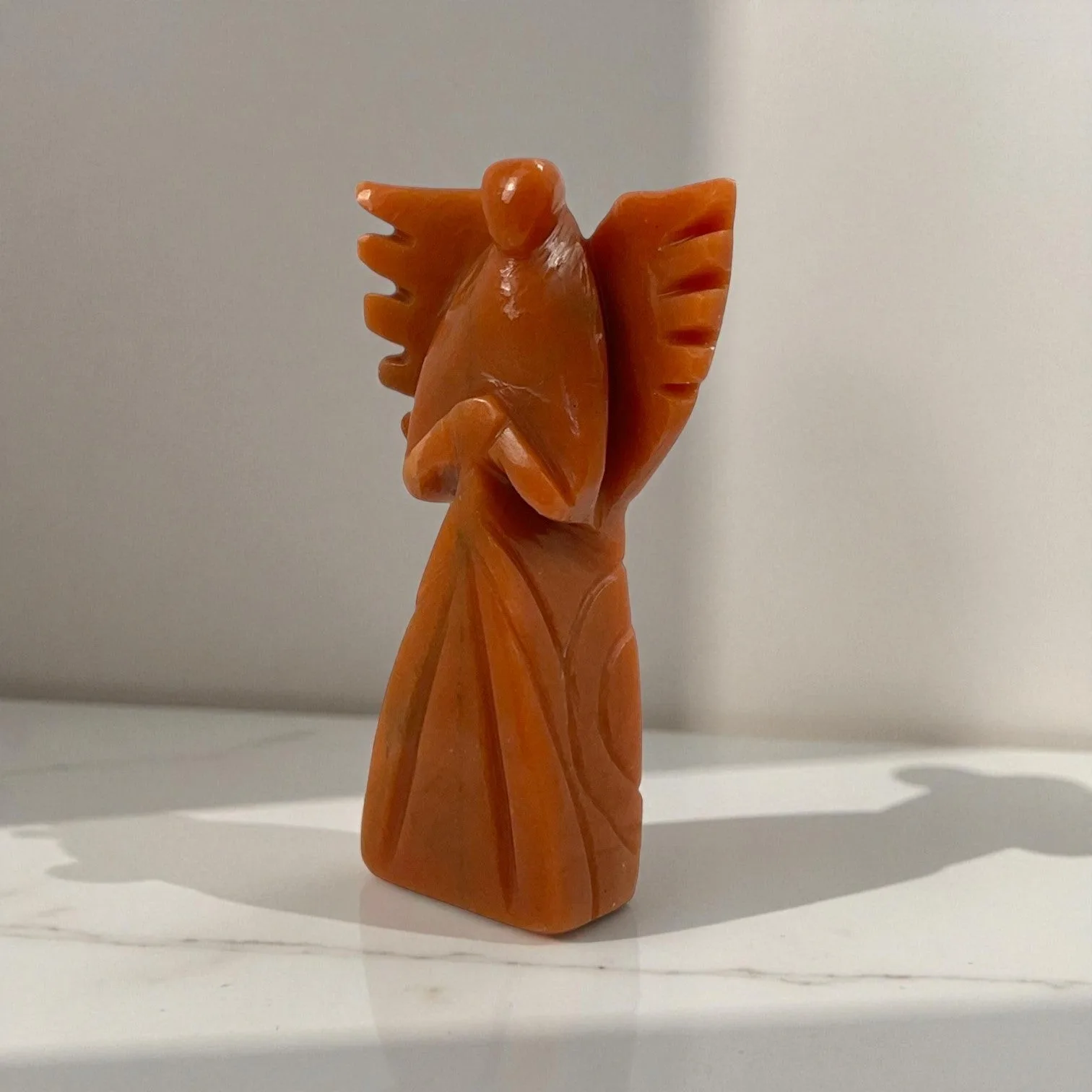 Red Carnelian Angel Statue