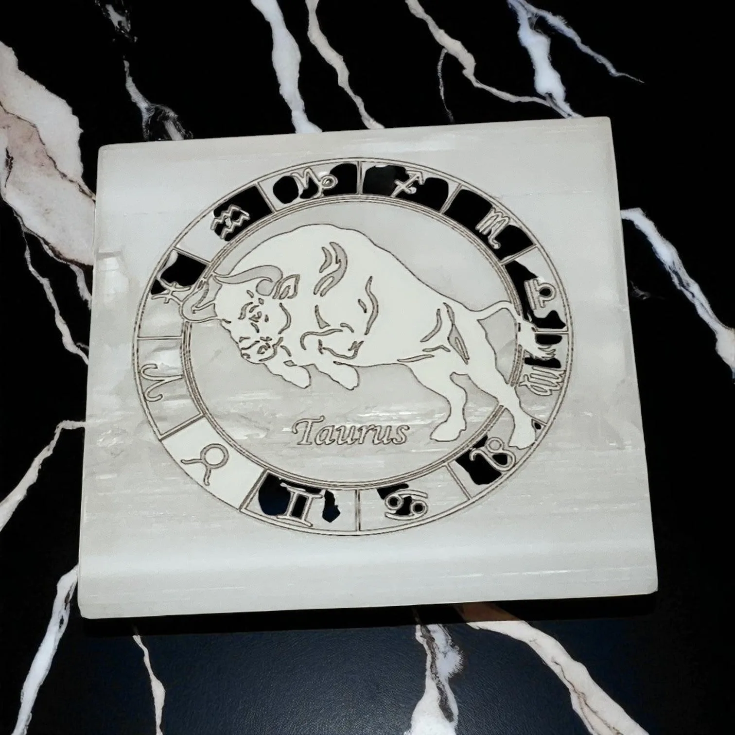 Selenite Square Charging  Plate