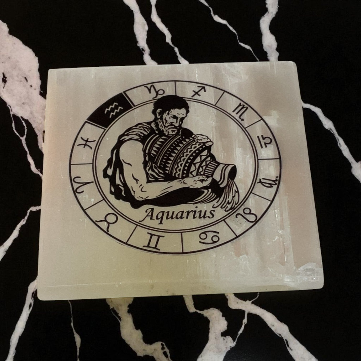 Selenite Square Charging  Plate