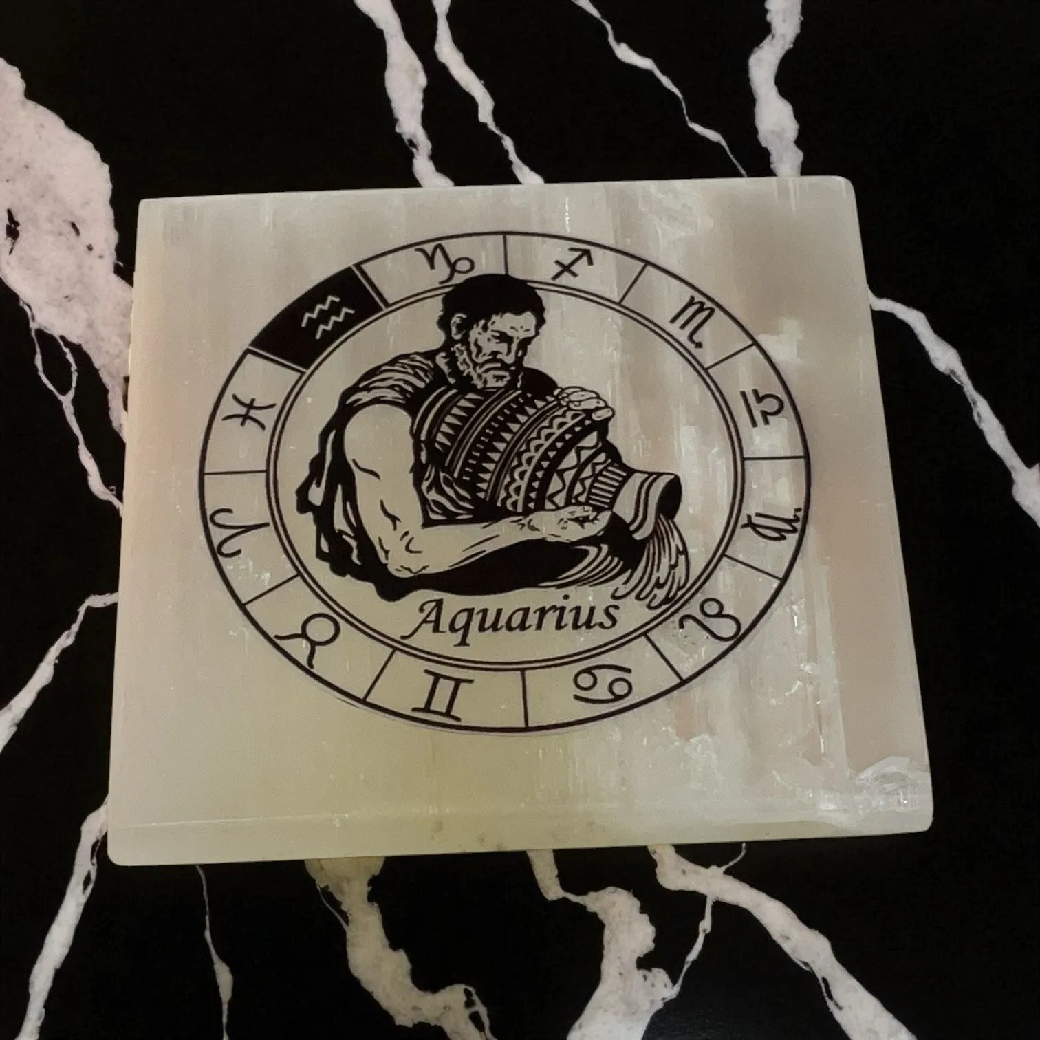 Selenite Square Charging  Plate