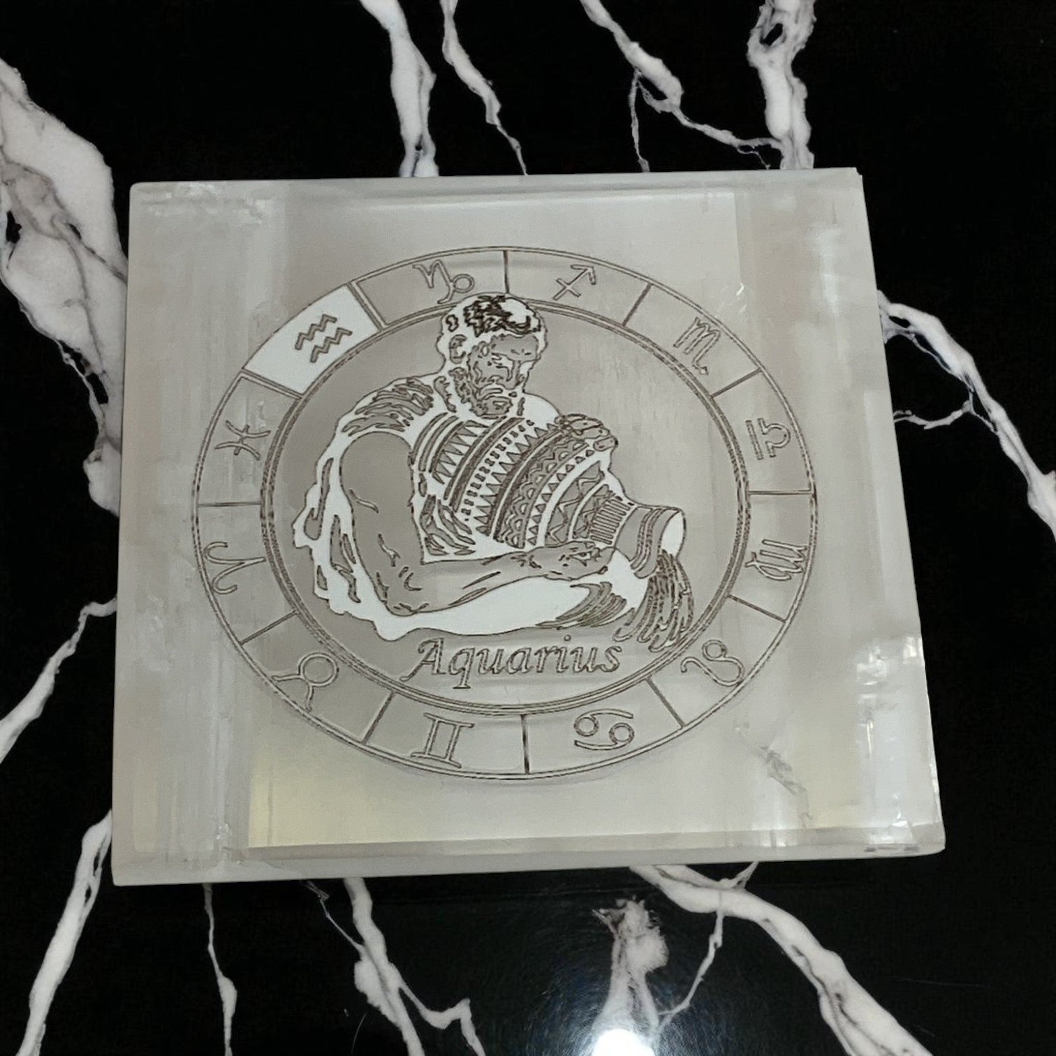 Selenite Square Charging  Plate