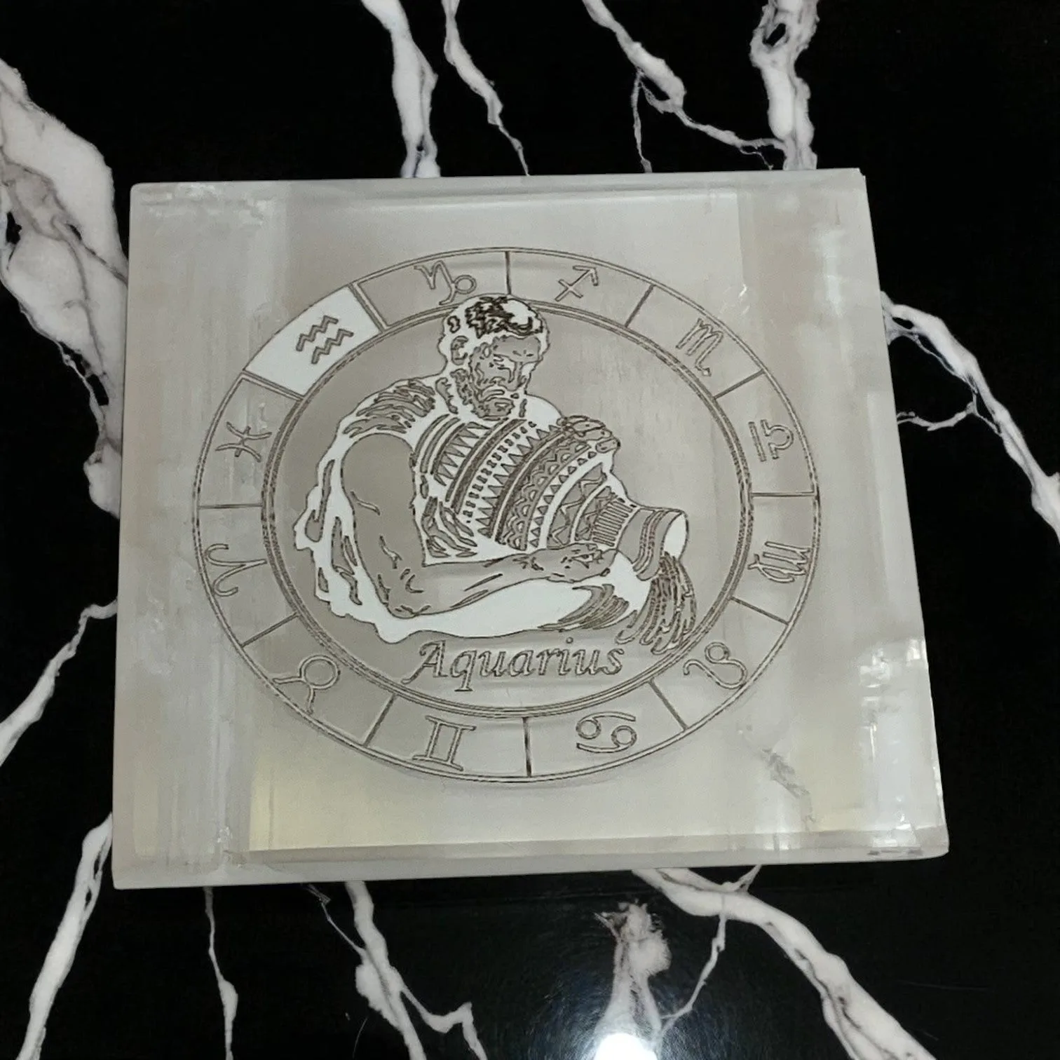 Selenite Square Charging  Plate