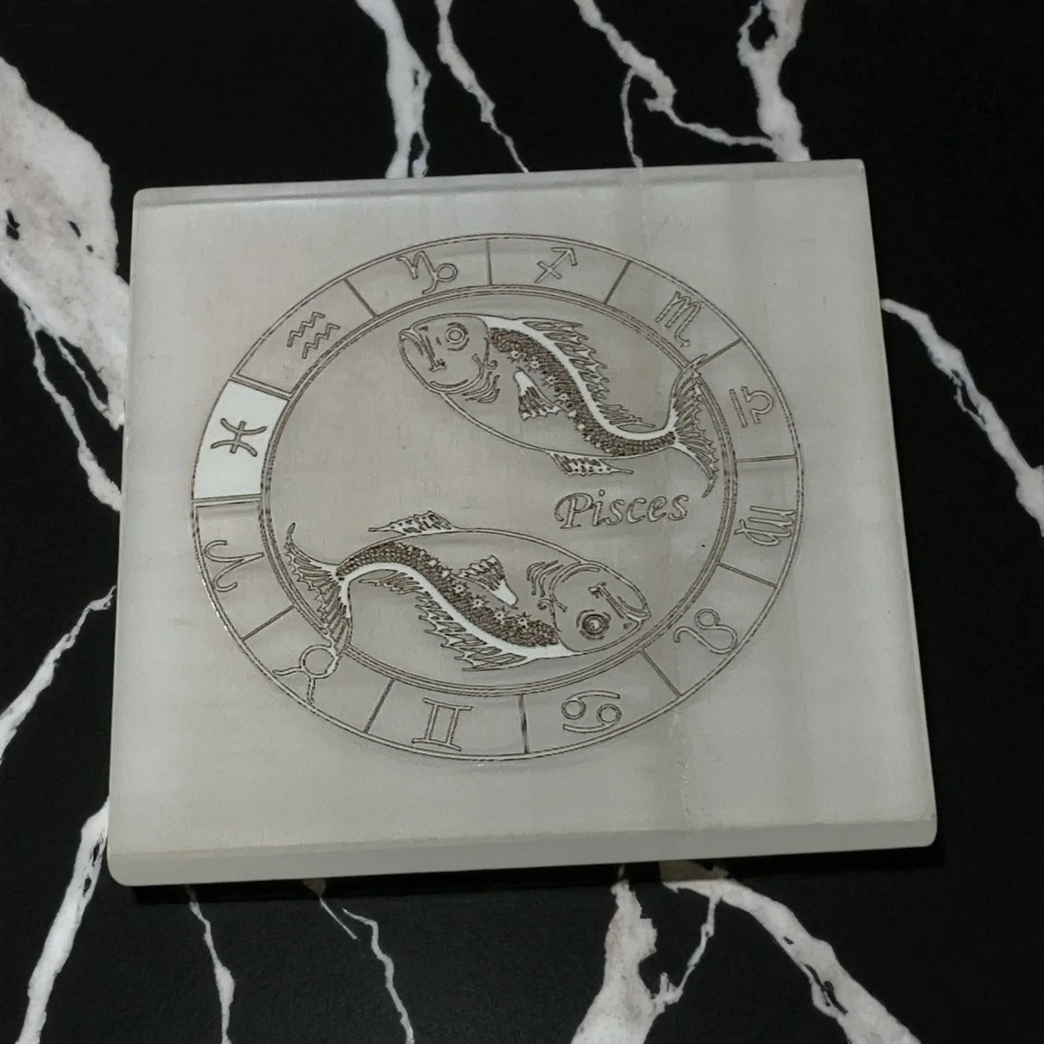 Selenite Square Charging  Plate