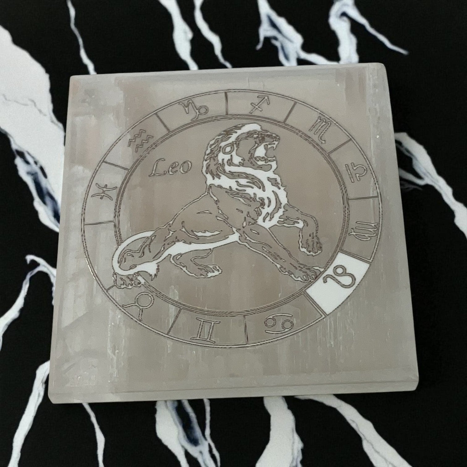 Selenite Square Charging  Plate