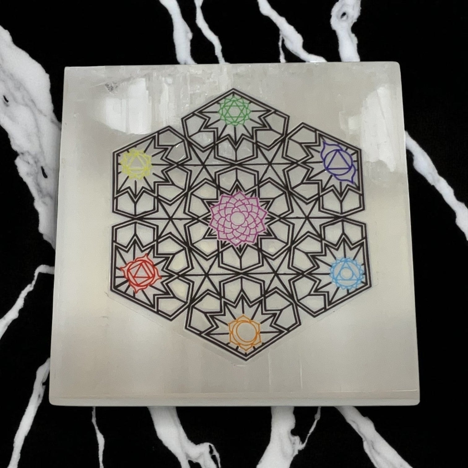 Selenite Square Charging  Plate