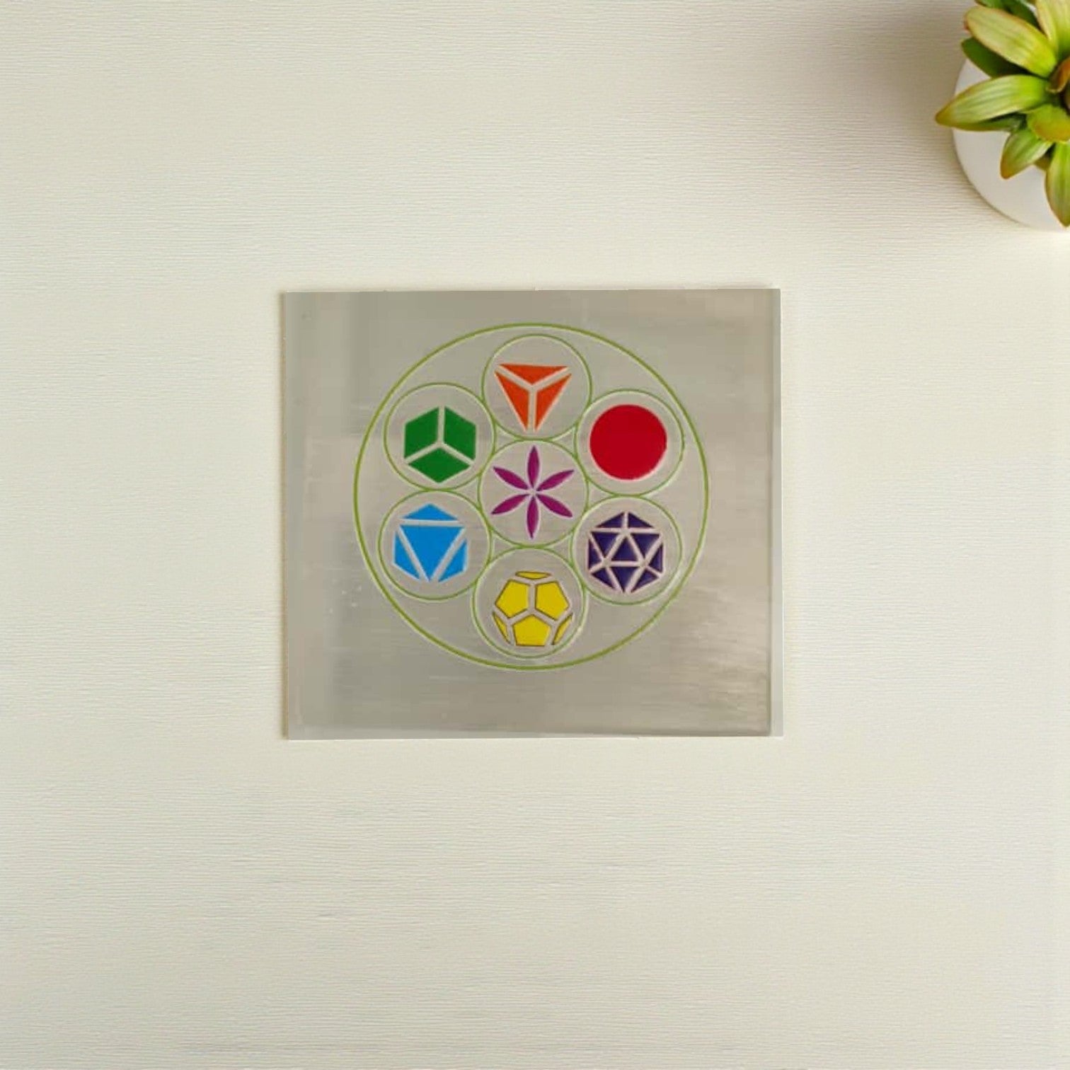 Selenite Square Charging  Plate