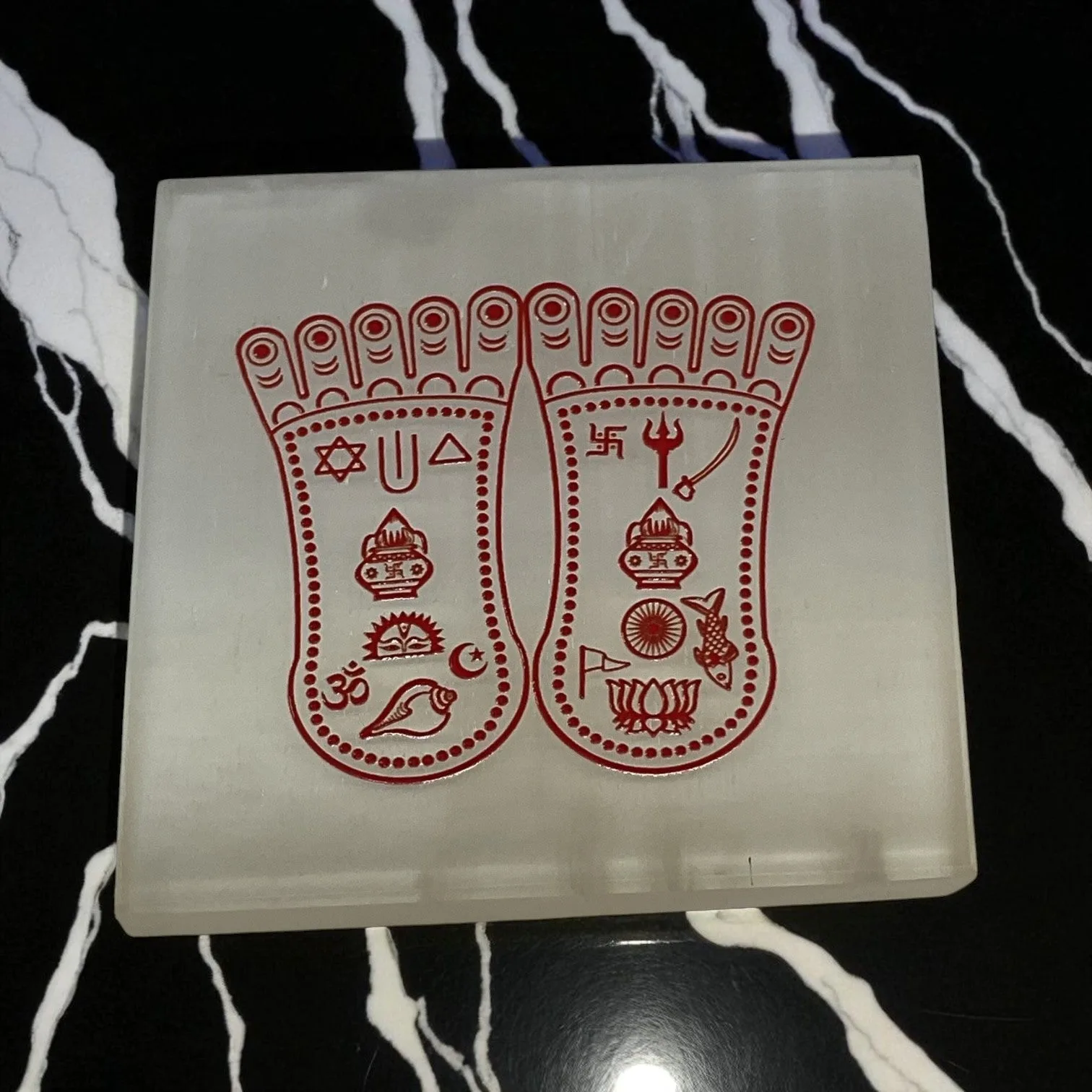 Selenite Square Charging  Plate