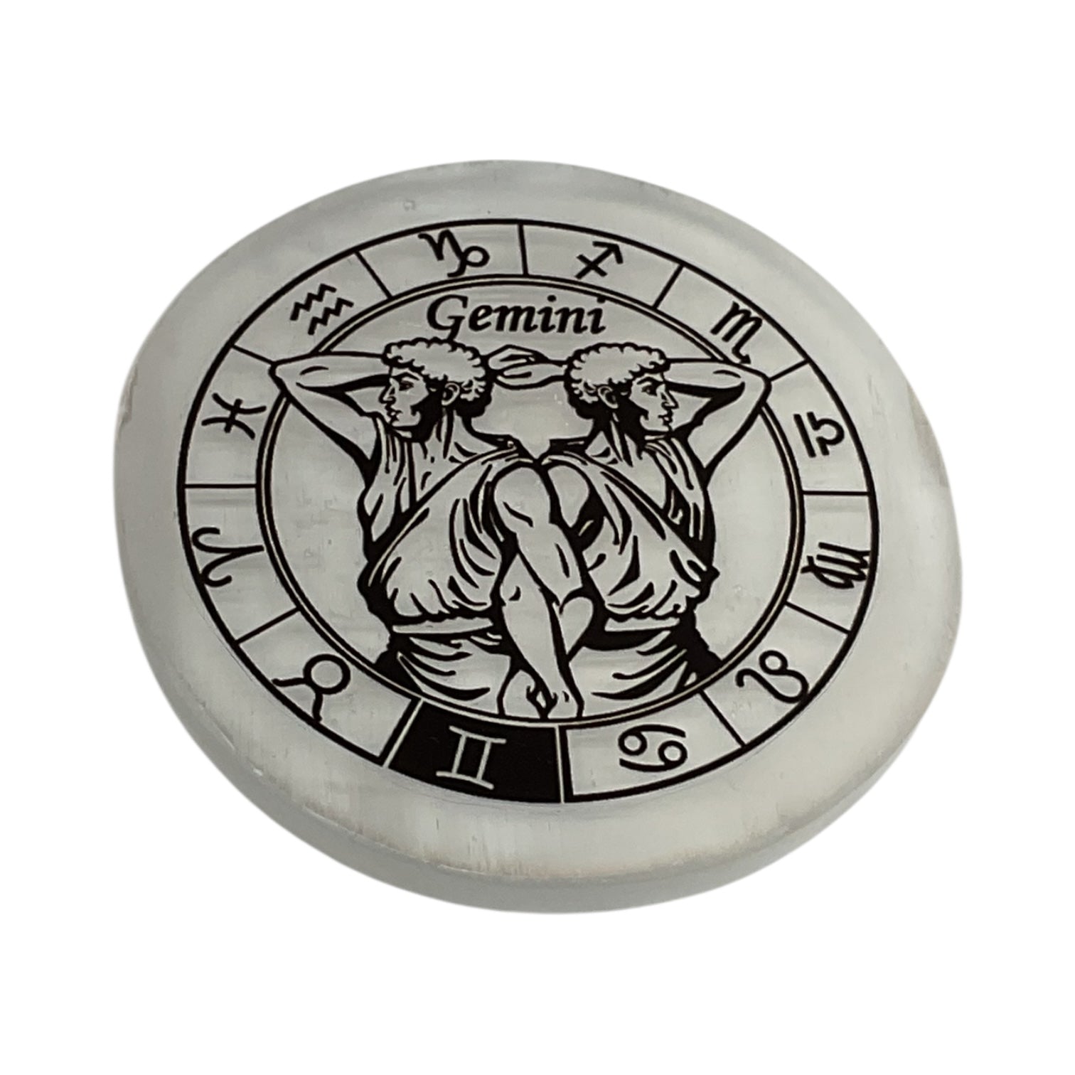 Selenite Round Charging Plate