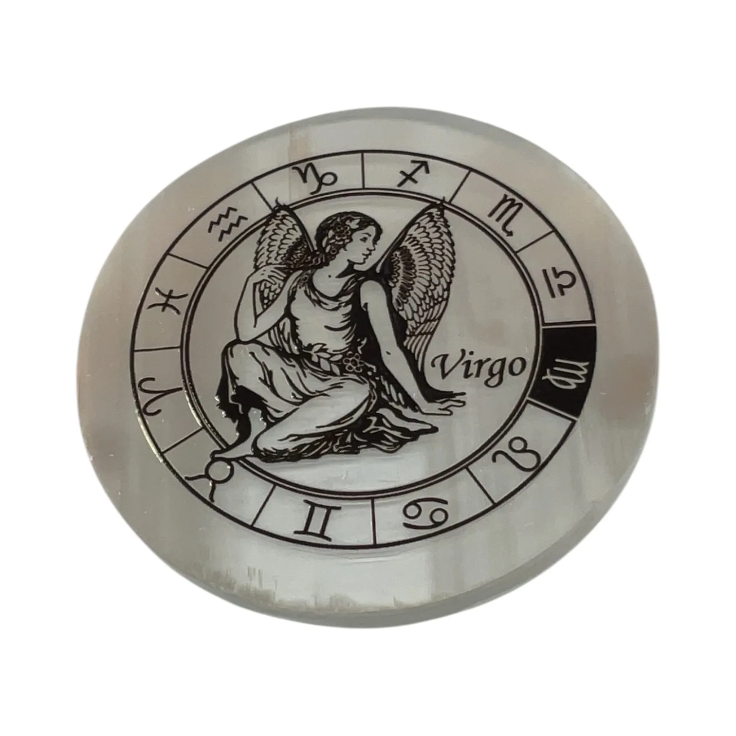 Selenite Round Charging Plate