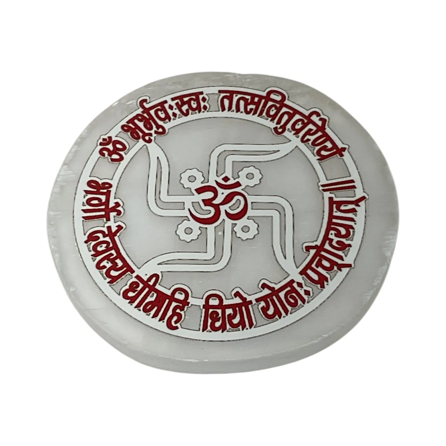 Selenite Round Charging Plate