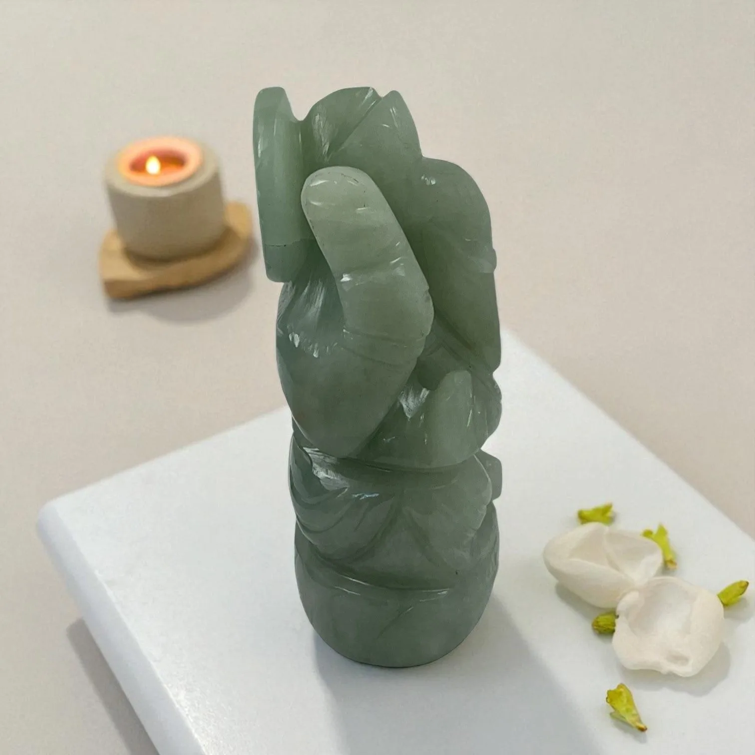 Natural Green Aventurine Lord Ganesha Idol