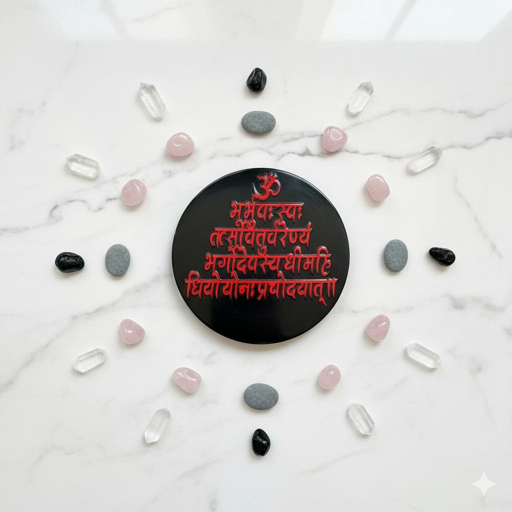Black Agate Crystal Charging Plate